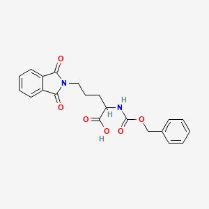 molecular formula C21H20N2O6 B13898709 N-Cbz-5-phthalimido-L-norvaline 