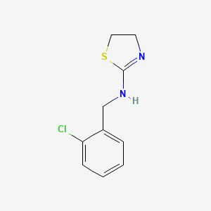 molecular formula C10H11ClN2S B13898746 2-Thiazoline, 2-((o-chlorobenzyl)amino)- CAS No. 72239-34-0