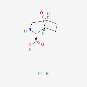 Endo-8-oxa-3-azabicyclo[3.2.1]octane-2-carboxylic acid;hydrochloride