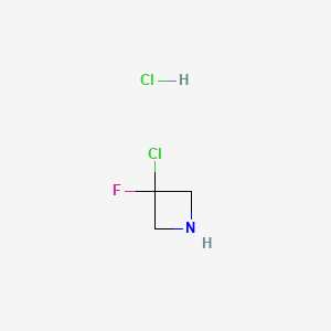 molecular formula C3H6Cl2FN B13898759 3-Chloro-3-fluoro-azetidine;hydrochloride 