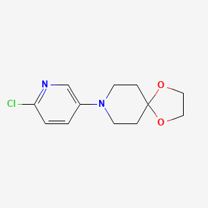 molecular formula C12H15ClN2O2 B13898785 8-(6-Chloropyridin-3-yl)-1,4-dioxa-8-azaspiro[4.5]decane 