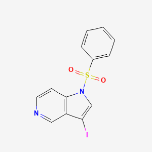 molecular formula C13H9IN2O2S B13898799 1-(Benzenesulfonyl)-3-iodo-pyrrolo[3,2-c]pyridine 