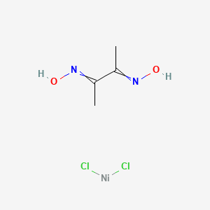 molecular formula C4H8Cl2N2NiO2 B13898820 Nickel, [2,3-butanedione di(oxime-|EN)]dichloro- 