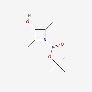 molecular formula C10H19NO3 B13898824 Tert-butyl 3-hydroxy-2,4-dimethyl-azetidine-1-carboxylate 