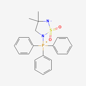 (4,4-dimethyl-1,1-dioxo-1λ6-thia-2-aza-5-azanidacyclopent-2-yl)-triphenylphosphanium