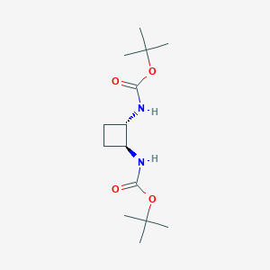 molecular formula C14H26N2O4 B13898837 Tert-butyl N-[trans-2-(tert-butoxycarbonylamino)cyclobutyl]carbamate 