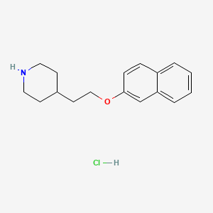 molecular formula C17H22ClNO B1389884 4-[2-(2-Naphthyloxy)ethyl]piperidine hydrochloride CAS No. 1185125-50-1
