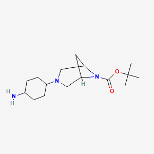 molecular formula C16H29N3O2 B13898844 Tert-butyl trans-3-(4-aminocyclohexyl)-3,6-diazabicyclo[3.1.1]heptane-6-carboxylate 