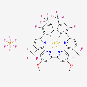 2-[2-fluoro-4-(trifluoromethyl)benzene-6-id-1-yl]-5-(trifluoromethyl)pyridine;iridium(3+);4-methoxy-2-(4-methoxypyridin-2-yl)pyridine;hexafluorophosphate