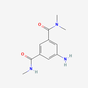 molecular formula C11H15N3O2 B13898916 5-amino-1-N,3-N,3-N-trimethylbenzene-1,3-dicarboxamide 