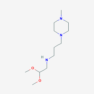 molecular formula C12H27N3O2 B13898919 N-(2,2-dimethoxyethyl)-3-(4-methylpiperazin-1-yl)propan-1-amine 