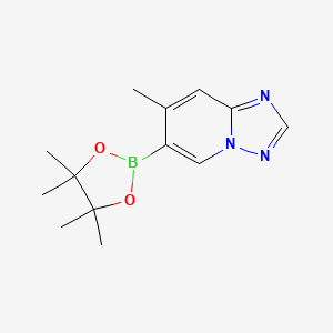 molecular formula C13H18BN3O2 B13898942 7-Methyl-6-(4,4,5,5-tetramethyl-1,3,2-dioxaborolan-2-yl)-[1,2,4]triazolo[1,5-a]pyridine 