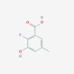 molecular formula C8H7FO3 B13898964 2-Fluoro-3-hydroxy-5-methylbenzoic acid 