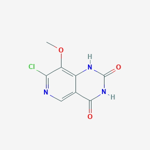 molecular formula C8H6ClN3O3 B13898967 7-Chloro-8-methoxy-1H-pyrido[4,3-D]pyrimidine-2,4-dione 