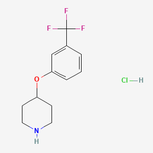 molecular formula C12H15ClF3NO B1389899 4-[3-(Trifluoromethyl)phenoxy]piperidine hydrochloride CAS No. 28033-33-2