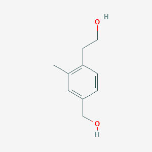 molecular formula C10H14O2 B13898998 2-[4-(Hydroxymethyl)-2-methylphenyl]ethanol 