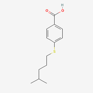 molecular formula C13H18O2S B13899003 4-(4-Methylpentylsulfanyl)benzoic acid 