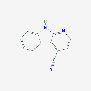 molecular formula C12H7N3 B13899012 9H-Pyrido[2,3-b]indole-4-carbonitrile 