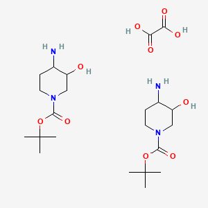 tert-butyl (3S,4S)-4-amino-3-hydroxy-piperidine-1-carboxylate;hemi(oxalic acid)