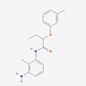 molecular formula C18H22N2O2 B1389903 N-(3-Amino-2-methylphenyl)-2-(3-methylphenoxy)-butanamide CAS No. 1020056-18-1