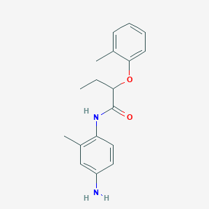 molecular formula C18H22N2O2 B1389904 N-(4-Amino-2-methylphenyl)-2-(2-methylphenoxy)-butanamide CAS No. 1020057-34-4