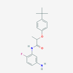 molecular formula C19H23FN2O2 B1389905 N-(5-Amino-2-fluorophenyl)-2-[4-(tert-butyl)-phenoxy]propanamide CAS No. 1020053-98-8