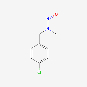 molecular formula C8H9ClN2O B13899060 BENZYLAMINE, p-CHLORO-N-METHYL-N-NITROSO- CAS No. 84174-22-1