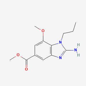 molecular formula C13H17N3O3 B13899067 Methyl 2-amino-7-methoxy-1-propylbenzimidazole-5-carboxylate 