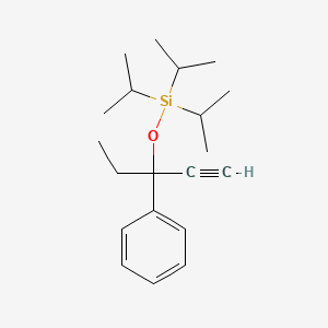 3-Phenylpent-1-yn-3-yloxy-tri(propan-2-yl)silane