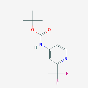 molecular formula C12H16F2N2O2 B13899075 Tert-butyl (2-(1,1-difluoroethyl)pyridin-4-yl)carbamate 