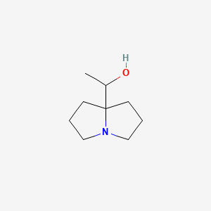 molecular formula C9H17NO B13899076 1-(Tetrahydro-1H-pyrrolizin-7A(5H)-YL)ethan-1-OL 