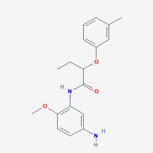 molecular formula C18H22N2O3 B1389908 N-(5-Amino-2-methoxyphenyl)-2-(3-methylphenoxy)-butanamide CAS No. 1020055-11-1