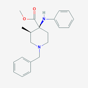 molecular formula C21H26N2O2 B13899087 cis-3-Methyl-4-(phenylamino)-1-(phenylmethyl)-4-piperidinecarboxylic Acid Methyl Ester 