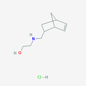 molecular formula C10H18ClNO B1389909 2-[(Bicyclo[2.2.1]hept-5-EN-2-ylmethyl)-amino]-ethanol hydrochloride CAS No. 1217645-89-0