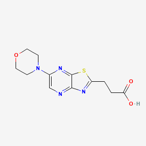 3-(6-Morpholin-4-yl-[1,3]thiazolo[4,5-b]pyrazin-2-yl)propanoic acid