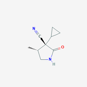 (3S,4R)-3-Cyclopropyl-4-methyl-2-oxo-pyrrolidine-3-carbonitrile