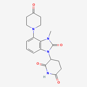 3-[3-Methyl-2-oxo-4-(4-oxopiperidin-1-yl)benzimidazol-1-yl]piperidine-2,6-dione