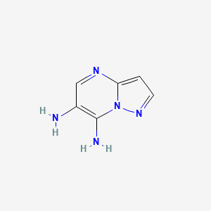 molecular formula C6H7N5 B13899137 Pyrazolo[1,5-a]pyrimidine-6,7-diamine 