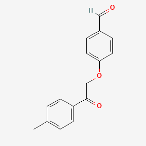 molecular formula C16H14O3 B13899138 4-[2-(4-Methylphenyl)-2-oxoethoxy]benzaldehyde 