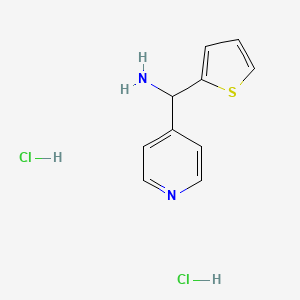 molecular formula C10H12Cl2N2S B1389914 Pyridin-4-yl(thiophen-2-yl)methanamine dihydrochloride CAS No. 1185303-14-3