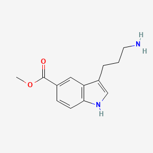 molecular formula C13H16N2O2 B13899148 methyl 3-(3-aminopropyl)-1H-indole-5-carboxylate 