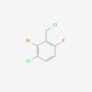 molecular formula C7H4BrCl2F B13899160 2-Bromo-1-chloro-3-(chloromethyl)-4-fluorobenzene 