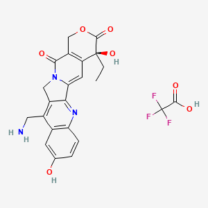 (19S)-10-(aminomethyl)-19-ethyl-7,19-dihydroxy-17-oxa-3,13-diazapentacyclo[11.8.0.02,11.04,9.015,20]henicosa-1(21),2,4(9),5,7,10,15(20)-heptaene-14,18-dione;2,2,2-trifluoroacetic acid