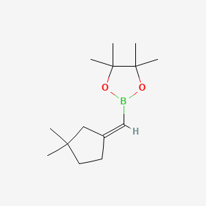 2-[(Z)-(3,3-dimethylcyclopentylidene)methyl]-4,4,5,5-tetramethyl-1,3,2-dioxaborolane