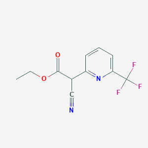 molecular formula C11H9F3N2O2 B13899218 Ethyl 2-cyano-2-(6-(trifluoromethyl)pyridin-2-yl)acetate 