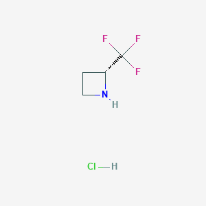 molecular formula C4H7ClF3N B13899247 (2R)-2-(trifluoromethyl)azetidine;hydrochloride 