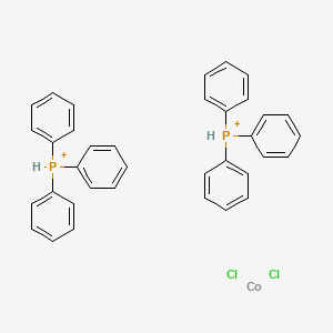 molecular formula C36H32Cl2CoP2+2 B13899258 dichlorocobalt;triphenylphosphanium 