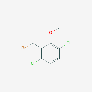 molecular formula C8H7BrCl2O B13899348 2-(Bromomethyl)-1,4-dichloro-3-methoxybenzene 