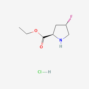 molecular formula C7H13ClFNO2 B13899352 Ethyl (2R,4S)-4-fluoropyrrolidine-2-carboxylate hydrochloride 