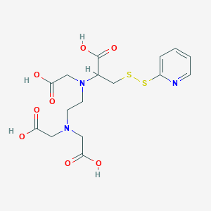 molecular formula C16H21N3O8S2 B13899388 3,6-Biscarboxymethyl-3,6-diaza-2-methyldithio-(2-pyridyl)octane-1,8-dicarboxylic Acid 